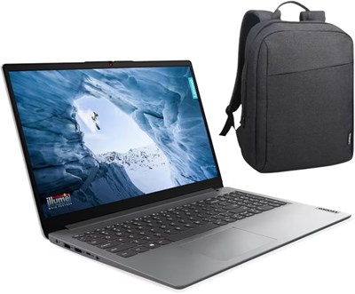 Lenovo IdeaPad1 15, процессор Intel Core i5-1335U | 16 ГБ оперативной памяти DDR4 | 512 ГБ SSD | Графика Intel Iris Xe | 15,6-дюймовый FHD-дисплей | Wi-Fi 6 + Bluetooth 5.1 | Windows 11 | Сумка для ноутбука B210 1000028206