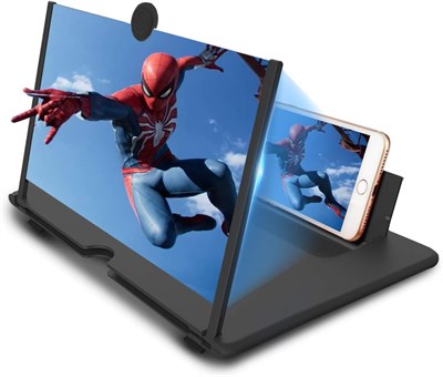 Newseego 12-дюймовый тонкий складной увеличитель экрана телефона, HD-усилитель для телефона со складной подставкой, портативный увеличитель для фильмов и видеоигр, 3D-проектор для телефона, гаджет для подарков - черный с доставкой по Душанбе, по Худжанду, 1000040402