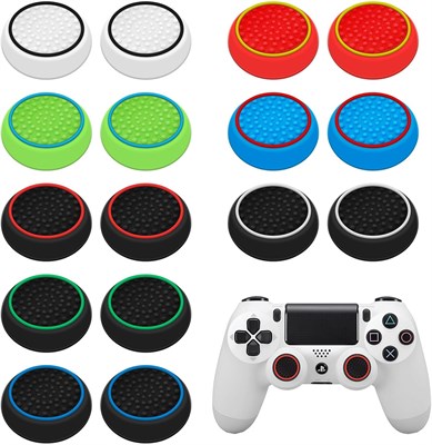 8 пар сменных накладок на стики контроллеров PS4/PS5, силиконовые колпачки для джойстиков, противоскользящие и защищающие от царапин накладки на аналоговые стики для PS5/PS4 с доставкой по Душанбе, по Худжанду, по Бохтару и по всему Таджикистану. 1000040445