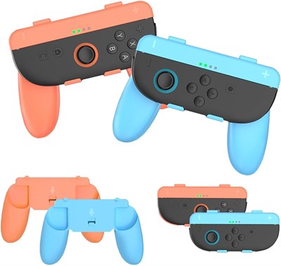 Накладка на руку 2-в-1 для Switch 2 с ремешком на запястье, съемные держатели для контроллеров Joycon, игровые аксессуары, 1 пара (оранжевый + синий) с доставкой по Душанбе, по Худжанду, по Бохтару и по всему Таджикистану. 1000040547