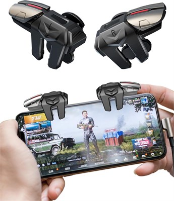 Игровой контроллер с 6 триггерами, совместимый с мобильными играми PUBG/Knives Out/Call of Duty Mobile, контроллер для мобильных телефонов Android и iPhone, триггеры для телефонов для игр с доставкой по Душанбе, по Худжанду, по Бохтару и по всему Таджикис 1000040600