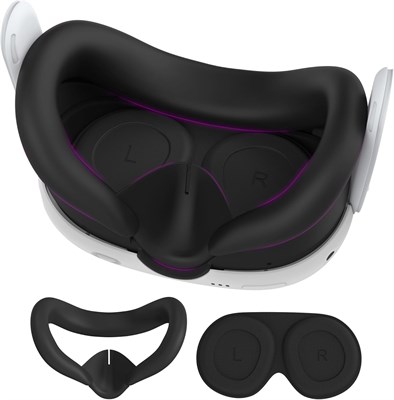 Чехол-накладка на лицо AMZDM для Oculus Quest 3 с защитными крышками для линз, моющиеся силиконовые чехлы для VR-гарнитуры Meta Quest 3. с доставкой по Душанбе, по Худжанду, по Бохтару и по всему Таджикистану. 1000040916