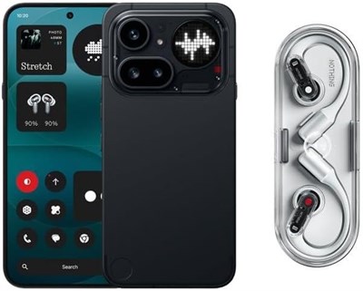 Комплект Nothing Phone (4a) Pro — тройная камера 50 МП с ультразумом до 140X, быстрая зарядка 50 Вт, AMOLED-дисплей 144 Гц и панель Glyph Bar, 12 ГБ + 256 ГБ — черный 1000041442
