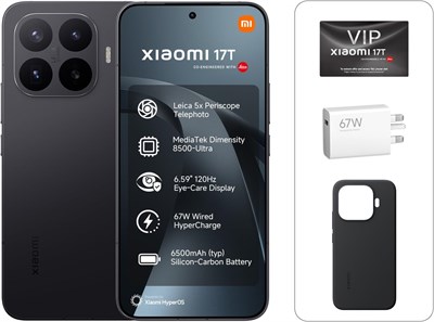 Смартфон Xiaomi 17T 5G 12+256 ГБ, черный, аккумулятор 6500 мАч 1000041444