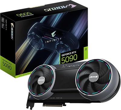 Видеокарта Gigabyte AORUS GeForce RTX 5090 INFINITY 32G - 32 ГБ GDDR7, 512 бит, PCI-E 5.0, тактовая частота ядра 2730 МГц, 3 x DP 2.1b, 1 x HDMI 2.1b, DLSS 4, GV-N5090AORUS IF-32GD 1000042537
