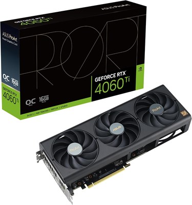 Видеокарта ASUS ProArt GeForce RTX™ 4060 Ti 16GB OC Edition GDDR6 (PCIe 4.0, 16GB GDDR6, DLSS 3, HDMI 2.1a, DisplayPort 1.4a) 1000042541