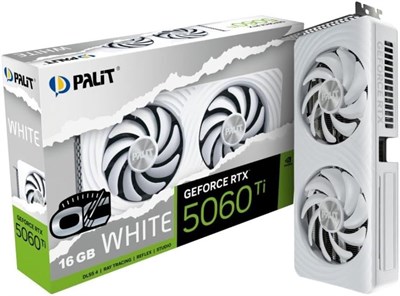 Palit GeForce RTX 5060 Ti Белый OC NVIDIA 16 ГБ GDDR7 5060 TI 16 ГБ OC БЕЛЫЙ 1000042564