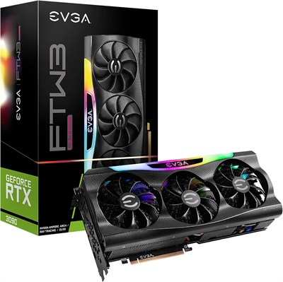 EVGA GeForce RTX 3090 FTW3 Ultra Gaming, 24 ГБ GDDR6X, технология iCX3, ARGB LED, металлическая задняя панель, 24G-P5-3987-KR 1000042584