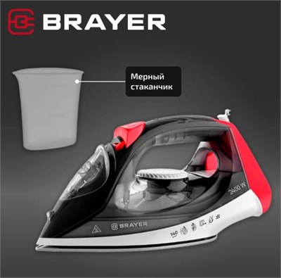 Утюг Brayer BR4011 с функцией вертикального отпаривания и автоматическим отключением 20830 - фото 75855