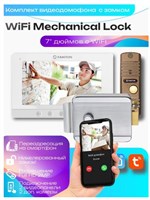 Видео домофон для дома с WIFI комплект с замком для частного дома на калитку 67089