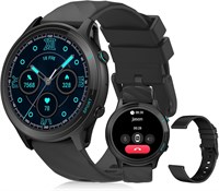 Умные часы PEJE ZW12 — умные часы для мужчин, HD-дисплей 1,52 дюйма, оповещения о мусульманских молитвах, более 120 спортивных режимов, водонепроницаемость IP68, отслеживание SpO2/HR/сна, вызовы по Bluetooth, часы, совместимые с Android iOS (черный) 1000174