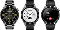 HainoTeko Germany Умные часы Haino Teko RW44 с круглым экраном AMOLED-дисплеем, 3 парами ремешков и беспроводным зарядным устройством для мужчин и мальчиков, черные 1000191