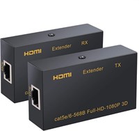 Удлинитель HDMI, удлинитель сетевого кабеля HDMI-RJ45, преобразователь-повторитель, совместимый с 5e/6 1080p до 60 м HDTV HDPC PS4 STB 4K 2K (60 метров) 1003282