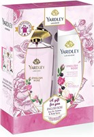 Парфюмированный подарочный набор Yardley London English Rose - туалетная вода 125 мл + спрей для тела 150 мл Чарующий цветочный аромат с розой, чайным аккордом и бергамотом для женщин 1004075