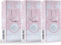 Yara Roll On Perfume Oil для женщин, без спирта, стойкий аромат, 10 мл - женские духи, идеальны для путешествий и подарков, духи для женщин (3 шт. в упаковке) 1004185
