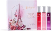 Pilgrim Women The French Love Collection Подарочный набор аэрозольных духов премиум-класса 3X17 мл | Аэрозольные духи длительного действия | Парфюмированная вода | Разработано во Франции | Цветочный, восточный и амбровый фужерный свежий аромат 1004308