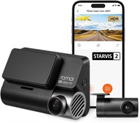 70mai 4K Dash Cam A810-2 Set with Sony Starvis 2 IMX678,Dual HDR Front and Rear Cam RC12,Built in GPS,Night Owl Vision,Smart Parking Guardian Mode,AI Motion Detection,Time-Lapse Recording 3521087884