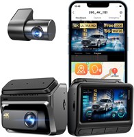 Видеорегистратор DDPAI 4K для автомобилей спереди и сзади, видеорегистратор 2160P + 1080P, 5 ГГц, Wi-Fi6, автомобильный видеорегистратор, 3-дюймовый IPS с 32G eMMC GPS, ночное видение, 24-часовой монитор парковки ADAS G-Sensor, максимальная поддержка 512G 1055431686