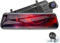 Автомобильный черный ящик Sulfar, Full HD 1080P, двойной объектив, видеорегистратор, 10 дюймов, зеркало заднего вида, автомобильный видеорегистратор, камера ночного видения 1122812615