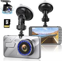 Передняя и внутренняя автомобильная камера STAYOUNG Dash Cam — видеорегистратор Full HD 1080P для автомобилей, регулируемая видеорегистратор, супер ночное видение, широкий угол обзора 170 °, парковочный монитор 1144455135