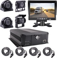 JOINLGO 4-канальный H.264 2.0MP 1080P AHD Dual 128GB SD Мобильный автомобильный видеорегистратор MDVR Комплект видеорегистратора Ночного видения Водонепроницаемая автомобильная камера бокового переднего и заднего вида 7-дюймовый автомобильный монитор 3961606513