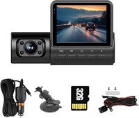 Передняя и внутренняя автомобильная камера STAYOUNG Dash Cam — видеорегистратор Full HD 1080P для автомобилей с картой 32G, регулируемой видеорегистратором, суперночным видением, широким углом обзора 170 °, парковочным монитором 2475628366