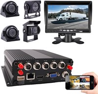 JOINLGO 4-канальный GPS 4G Wi-Fi 1080P AHD 256 ГБ SD для мобильного автомобиля Автомобильный видеорегистратор MDVR Комплект видеорегистратора Монитор в реальном времени на ПК-телефоне с 4 шт. Дежурная сторона Передняя и задняя резервная камера автомобиля  2886365152