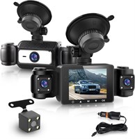 Автомобильный видеорегистратор Rimoody 1080P, четыре камеры, всесторонняя защита 360°, 2,4-дюймовый IPS-экран для автомобиля с ночным видением, парковочный монитор, G-сенсор, циклическая запись 3217840459