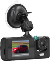 Передняя и задняя видеорегистратор Goshyda Dash Cam, автомобильный видеорегистратор с разрешением 800 x 480 HD, автомобильный видеорегистратор с 3 объективами и экраном 2,0 дюйма, ночным видением, парковочным монитором 2865520123