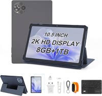 Планшет C idea с диагональю 10,5 дюйма, планшетным ПК 8 ГБ + 1 ТБ с Android 14, двумя SIM-картами, сенсорным экраном 5G LTE 1200x2000, 2KHD, долговечным аккумулятором, CM10500 Plus (черный) 1000000054