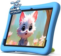 Детский планшет Plimpton 2025 Upgrade, Android 14, 10 дюймов, Google Kids Space с ikids, 8-ядерный процессор, 4+64 ГБ, родительский контроль, планшет для малышей в противоударном чехле из этиленвинилацетата, Kids20 (синий) 1000000100