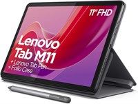 Планшет Lenovo Tab M11 11 дюймов MediaTek Helio G88 8 ГБ ОЗУ 128 ГБ с возможностью расширения до 1 ТБ 4 динамика Wi-Fi Bluetooth Android 13 Moon Grey с чехлом и стилусом 1000000116