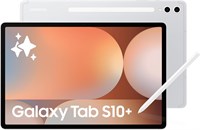 Samsung Galaxy Tab S10+, планшет с искусственным интеллектом, планшет с Android, 5G, 12 ГБ ОЗУ, 256 ГБ встроенной памяти, дисплей AMOLED, антибликовое покрытие, прочный, S Pen в комплекте, платиново-серебристый 1000000133
