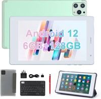7-дюймовый планшет C idea с 4 ГБ ОЗУ + 128 ГБ ПЗУ (с возможностью расширения до 512 ГБ), планшетом Android 12 LET + WiFi, четырехъядерным процессором, двойной камерой, экраном IPS HD 1024 * 600, CM513pro (зеленый) 1000000158