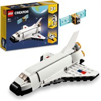 LEGO 31134 Creator 3 в 1 Игрушка Космический шаттл в Фигурку астронавта в Космический корабль, Строительные игрушки для детей, Мальчики, Девочки в возрасте от 6 лет и старше, Идея подарка на Рамадан для детей 1000000185