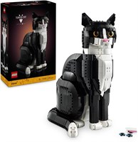 LEGO Ideas Tuxedo Cat Set, набор для сборки модели статуи для взрослых, творческое занятие, украшение дома или офиса, идея подарка для женщин, мужчин, для нее или для него 21349 1000000204