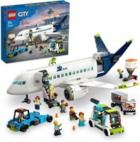 LEGO 60367 City Passenger Aeroplane Toy Building Set, Large Plane Model with Airport Ground Crew Vehicles: Apron Bus, Pushback Tug, Catering Loader, Baggage Truck plus 9 Minifigures, Ramadan Gift 1000000218
