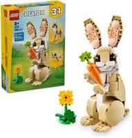 LEGO Creator 3in1 Милая игрушка-кролик - Трансформируется в фигурку ламы или тюленя - Набор для строительства животных для детей от 8 лет, девочек и мальчиков - Творческая идея подарка на день рождения - 31162 1000000210