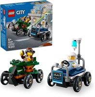 LEGO City Aeroplane vs. Hospital Bed Race Car Pack Toy - Игрушки в виде машинки для мальчиков и девочек от 5 лет - Веселые подарки на дни рождения и праздники - Набор для строительства включает 2 минифигурки - 60459 1000000211