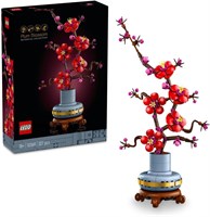 Набор «Цветок сливы» LEGO Icons Botanicals для взрослых — искусственные цветы для помещений, вкл. сборный цветочный горшок — декоративный элемент для домашнего офиса — коллекция «Ботанический подарок» для женщин и мужчин — 10369 1000000259