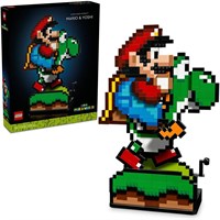 LEGO Super Mario World: Mario & Yoshi Building Set, Model Kit for Adults to Build, with Pixelated Character Figures, Collectible Gamer Gift for Men, Women, Him or Her, Great for Home Decor 71438 1000000214