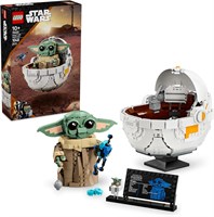 LEGO Star Wars 75403 Grogu с летающей коляской, набор для строительства, коллекционная фигурка персонажа для поклонников сериала «Мандалорец», идея для подарка для мальчиков и девочек от 10 лет 1000000255
