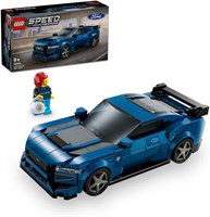 LEGO Speed ??Champions Ford Mustang Dark Horse Sports Car Toy Vehicle для мальчиков и девочек от 9 лет, сборный набор моделей с минифигуркой водителя, украшение для детской спальни на Рамадан, идея для подарка 76920 1000000261