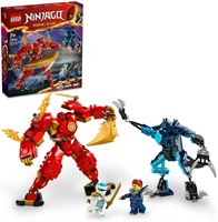 LEGO NINJAGO Элементальный огненный робот Кая, набор для сборки фигурок из Dragons Rising, игрушка ниндзя для мальчиков и девочек от 7 лет с минифигурками персонажей Кая и Зейна, идея подарка на Рамадан 71808 1000000273
