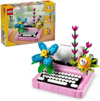 LEGO Creator 3in1 Пишущая машинка с цветами - Трансформируется в модель клавитары или в цветочный горшок с ручкой и блокнотом - Конструктор для девочек и мальчиков от 8 лет - Творческий подарок на день рождения - 31169 1000000332