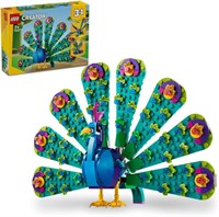 LEGO Creator 3 в 1 Экзотический игрушечный павлин, стрекоза, набор фигурок бабочек, маленькие игрушки для животных для девочек, мальчиков и детей от 7 лет, станет отличным аксессуаром для стола, идея подарка на Рамадан 31157 1000000300
