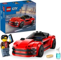 Игрушечный спортивный автомобиль LEGO City Red - Гоночные автомобили для мальчиков и девочек от 5 лет - Образовательные подарки на дни рождения и праздники - Включает минифигурку водителя и аксессуары - 60448 1000000303