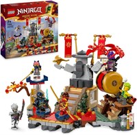 Набор LEGO NINJAGO Tournament Battle Arena, игрушки для мальчиков и девочек от 7 лет, приключения ниндзя, с 6 минифигурками, включая персонажей Джея и Кая, подарок на день рождения для детей из серии Dragons Rising 71818 1000000375