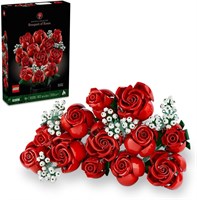 Букет роз LEGO Botanicals - набор искусственных цветов для взрослых, вкл. сборную вазу - аксессуары для декора дома или офиса - подарки для женщин и мужчин - расслабляющие занятия - 10328 1000000352
