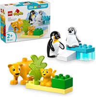 LEGO DUPLO Семьи диких животных: пингвины и львы Развивающая игрушка Монтессори для девочек и мальчиков от 2 лет, конструктор стимулирует творческую игру и помогает развивать мелкую моторику 10442 1000000369